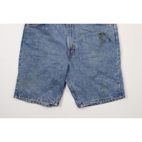 Vintage 90s Levis 505 Orange Tab Mens 34 Thrashed Denim Jean Shorts Jorts USA - Picture 3 of 16